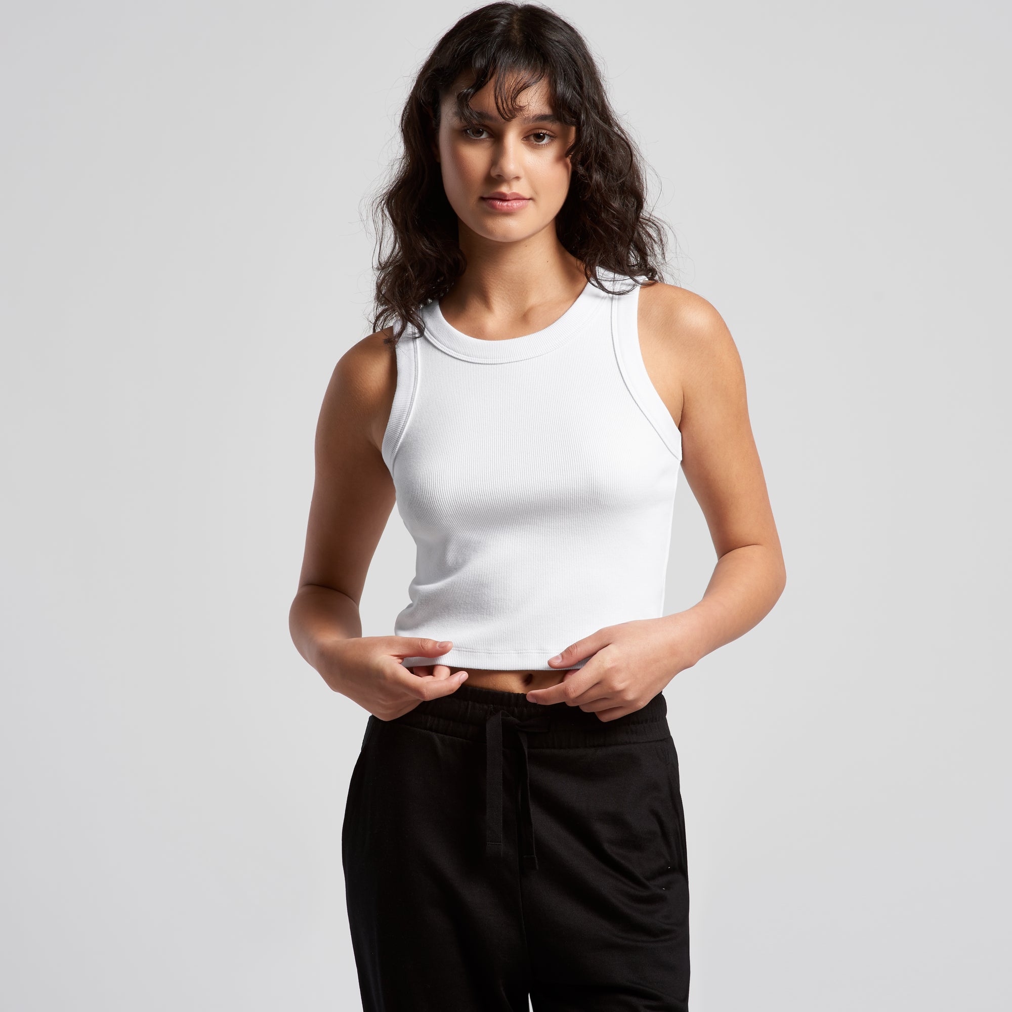 Wo's Organic Rib Crop Tank 4064G