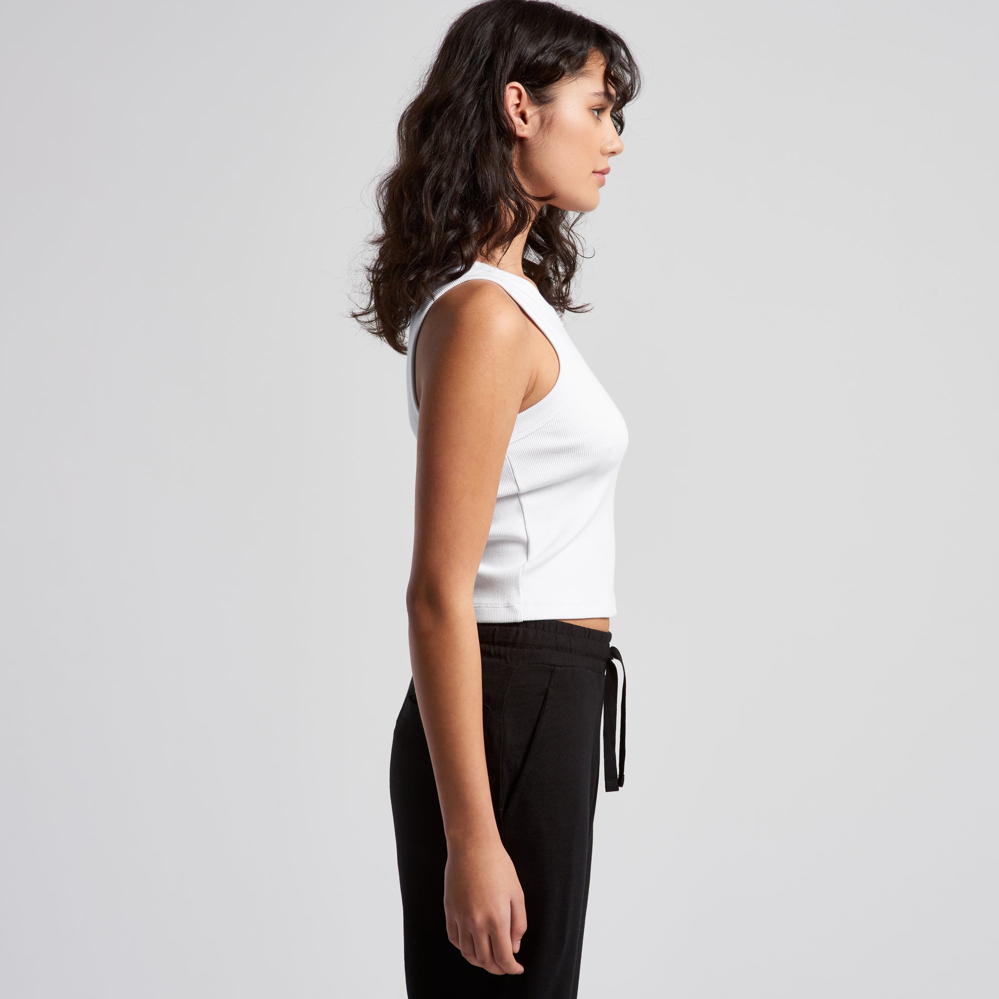 Wo's Organic Rib Crop Tank 4064G